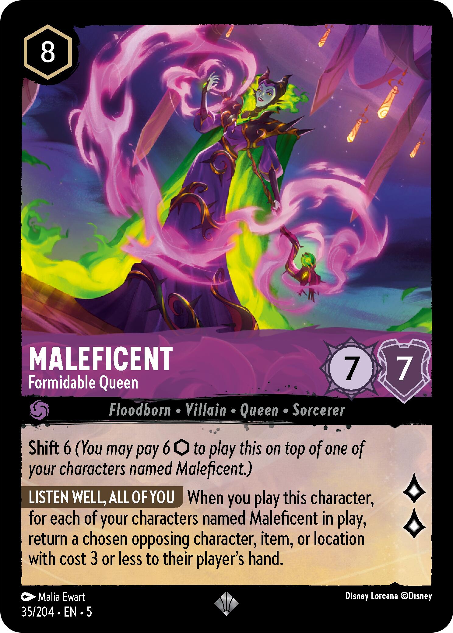 Maleficent - Formidable Queen (35/204) [Shimmering Skies] | Deep Dive Games St. Marys