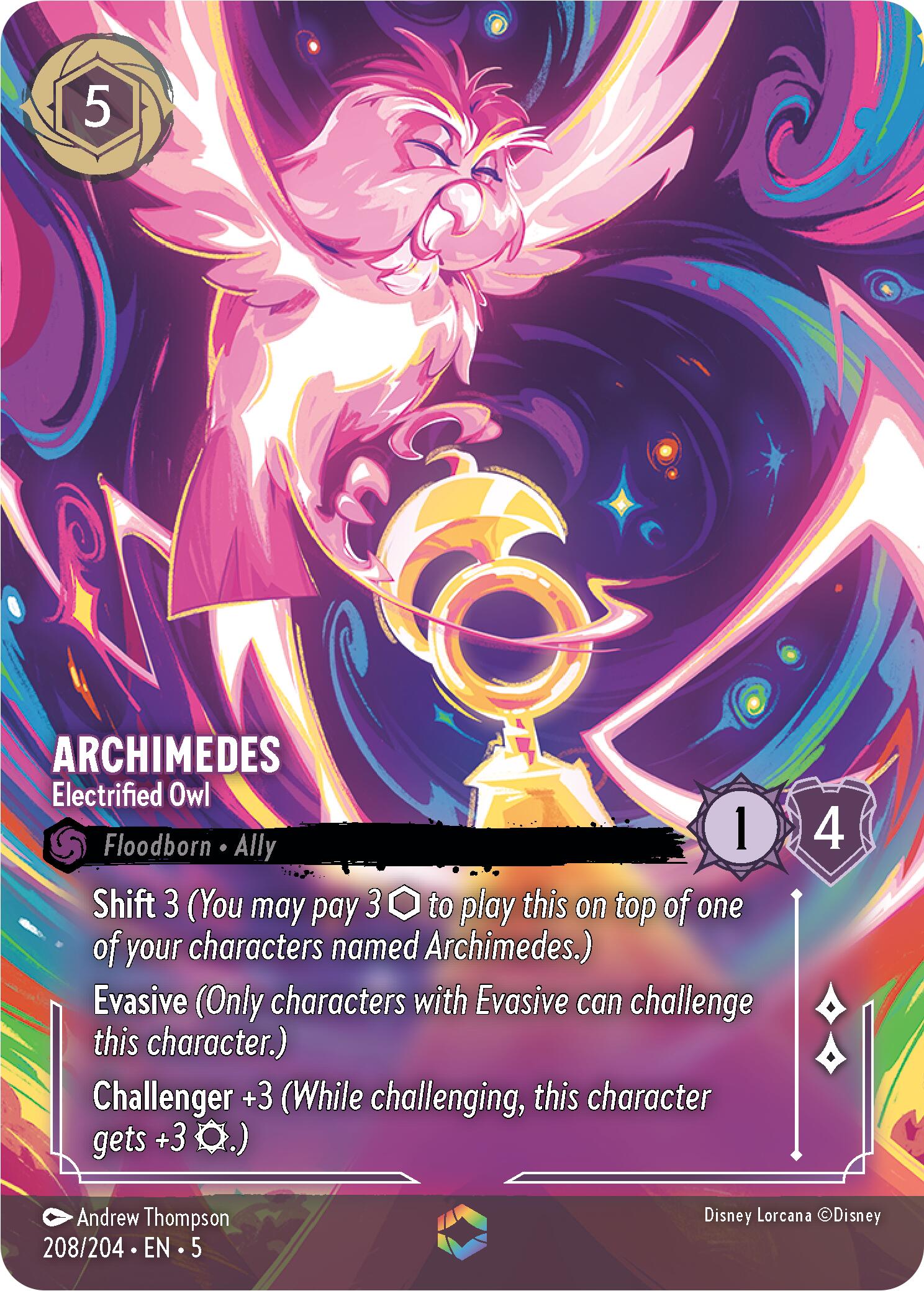 Archimedes - Electrified Owl (Enchanted) (208/204) [Shimmering Skies] | Deep Dive Games St. Marys