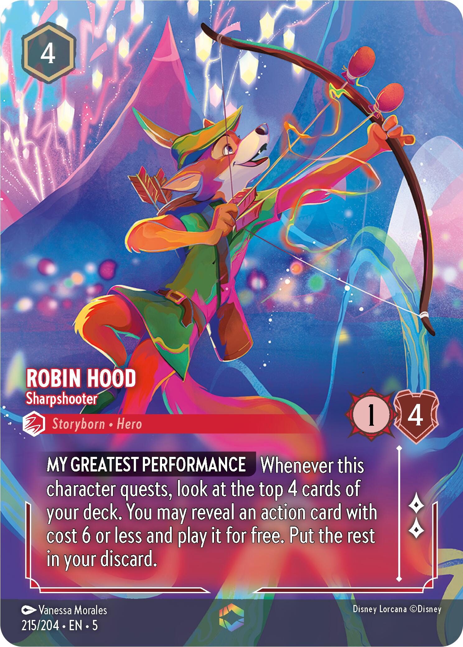 Robin Hood - Sharpshooter (Enchanted) (215/204) [Shimmering Skies] | Deep Dive Games St. Marys