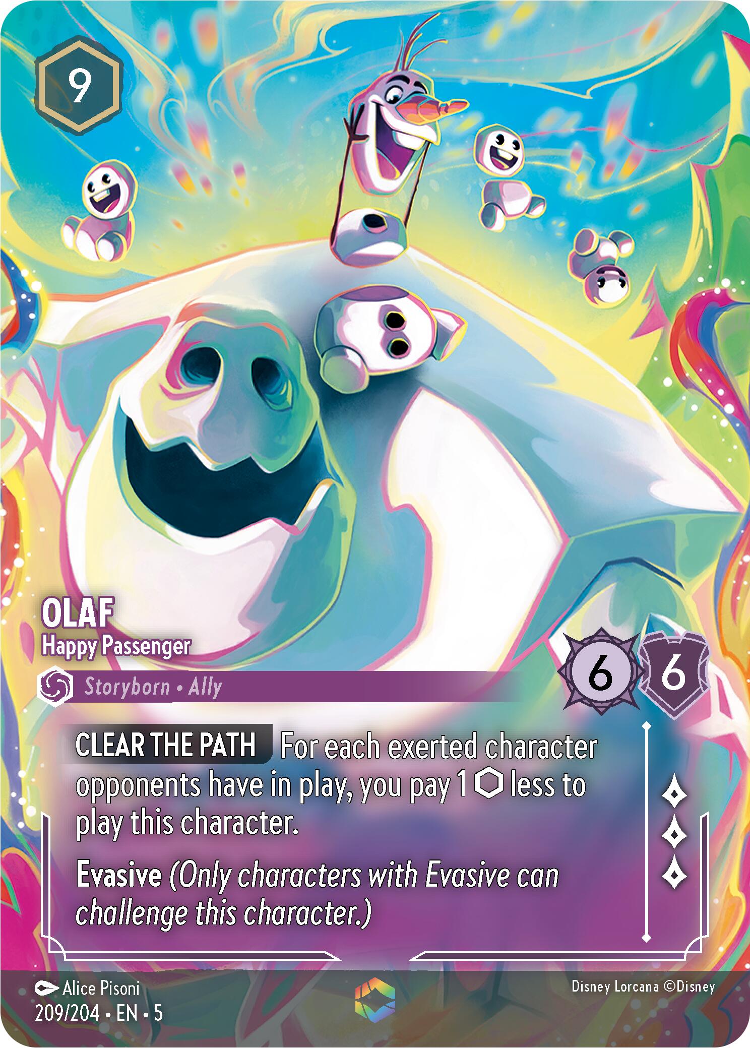 Olaf - Happy Passenger (Enchanted) (209/204) [Shimmering Skies] | Deep Dive Games St. Marys