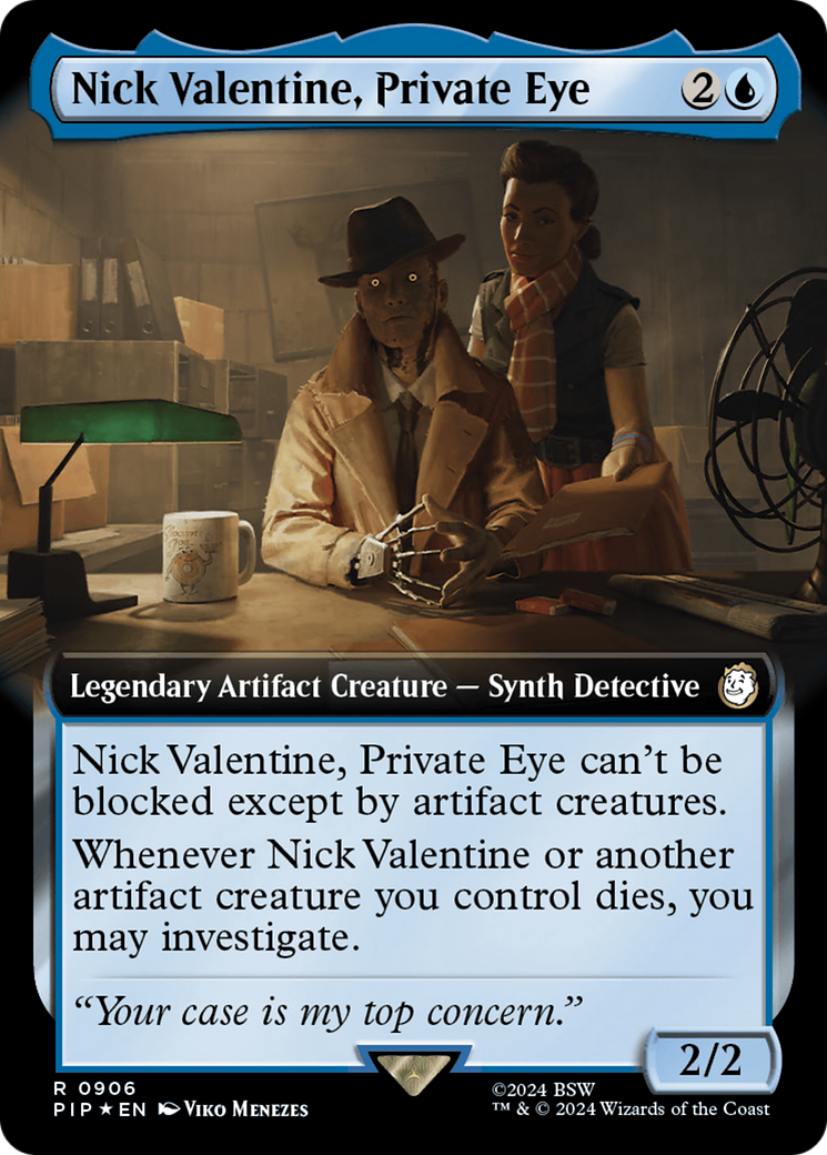 Nick Valentine, Private Eye (Extended Art) (Surge Foil) [Fallout] | Deep Dive Games St. Marys
