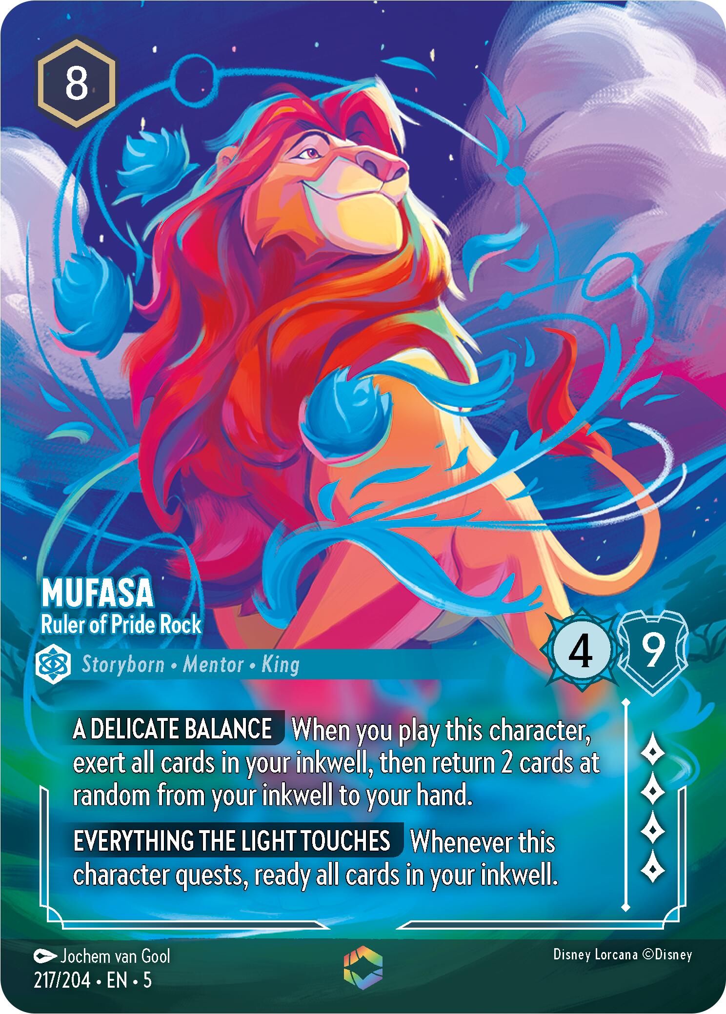 Mufasa - Ruler of Pride Rock (Enchanted) (217/204) [Shimmering Skies] | Deep Dive Games St. Marys