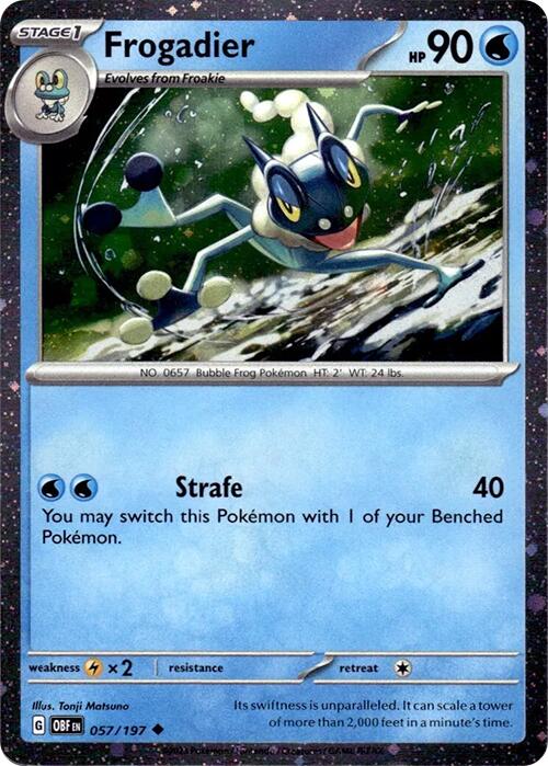 Frogadier (057/197) (Cosmos Holo) [Scarlet & Violet: Obsidian Flames] | Deep Dive Games St. Marys