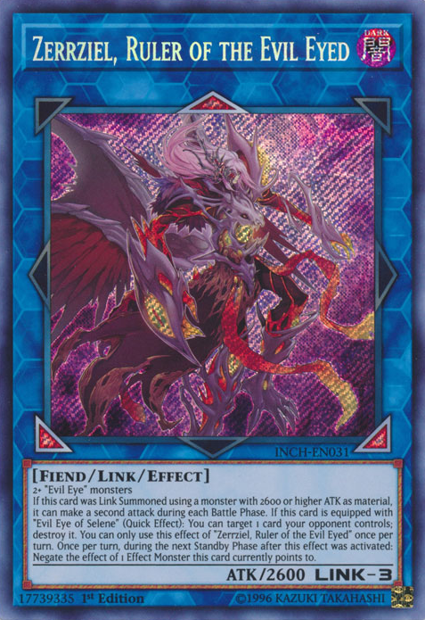 Zerrziel, Ruler of the Evil Eyed [INCH-EN031] Secret Rare | Deep Dive Games St. Marys