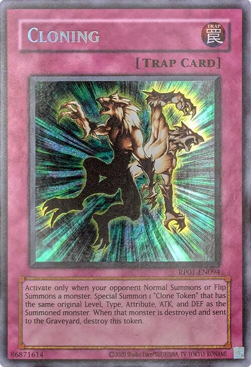 Cloning [RP01-EN094] Secret Rare | Deep Dive Games St. Marys