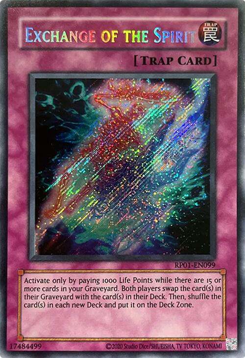 Exchange of the Spirit [RP01-EN099] Secret Rare | Deep Dive Games St. Marys