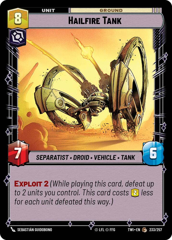 Hailfire Tank (233/257) (233/257) [Twilight of the Republic] | Deep Dive Games St. Marys