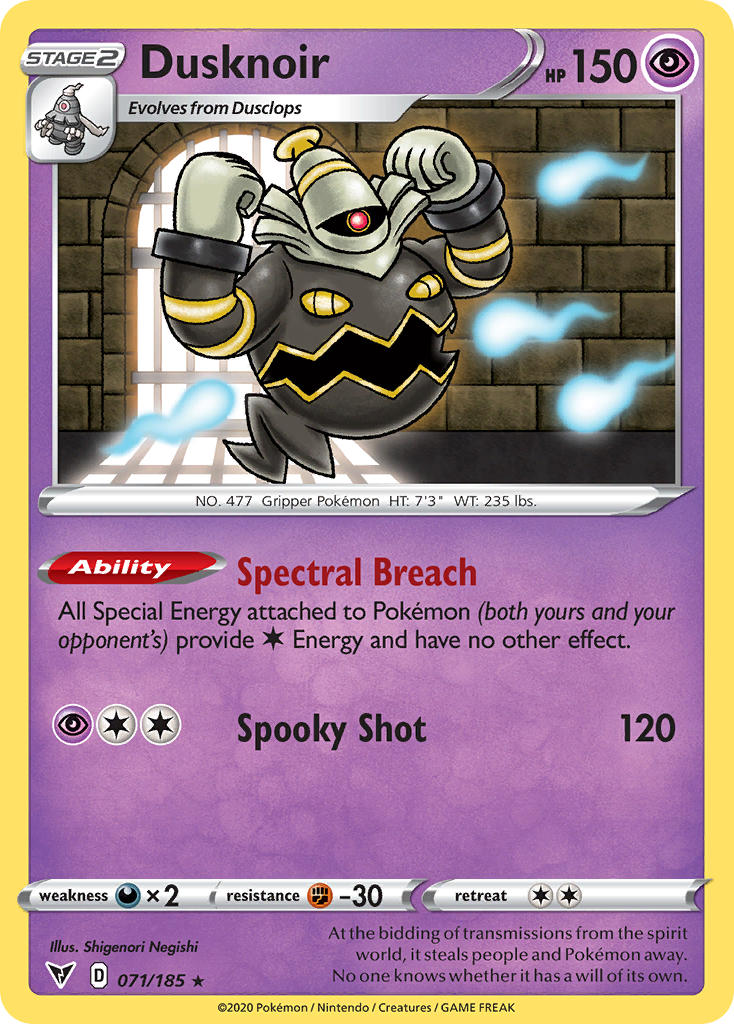 Dusknoir (071/185) [Sword & Shield: Vivid Voltage] | Deep Dive Games St. Marys