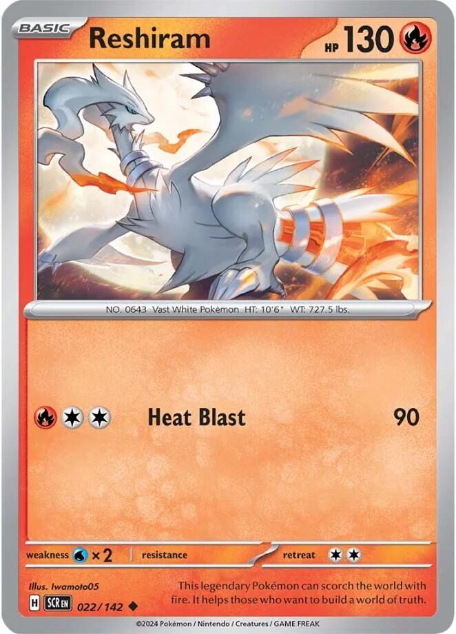 Reshiram (022/142) [Scarlet & Violet: Stellar Crown] | Deep Dive Games St. Marys