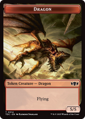 Frog Lizard // Dragon (0014) Double-Sided Token [Tarkir: Dragonstorm Commander Tokens] | Deep Dive Games St. Marys