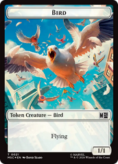 Treasure (027) // Bird (021) Double-Sided Token (Surge Foil) [Marvel Super Heroes Commander Tokens] | Deep Dive Games St. Marys