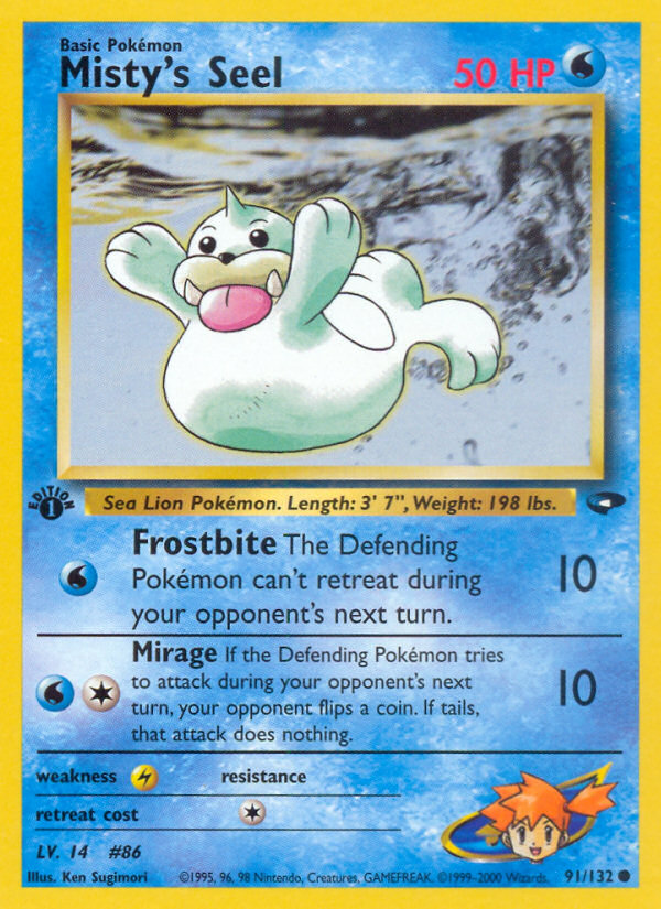 Misty's Seel (91/132) [Gym Challenge 1st Edition] | Deep Dive Games St. Marys