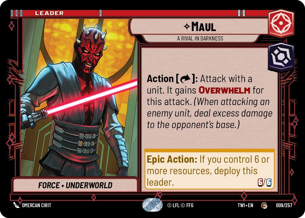 Maul - A Rival in Darkness (009/257) (009/257) [Twilight of the Republic] | Deep Dive Games St. Marys