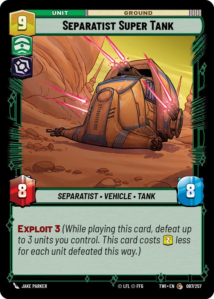 Separatist Super Tank (087/257) (087/257) [Twilight of the Republic] | Deep Dive Games St. Marys