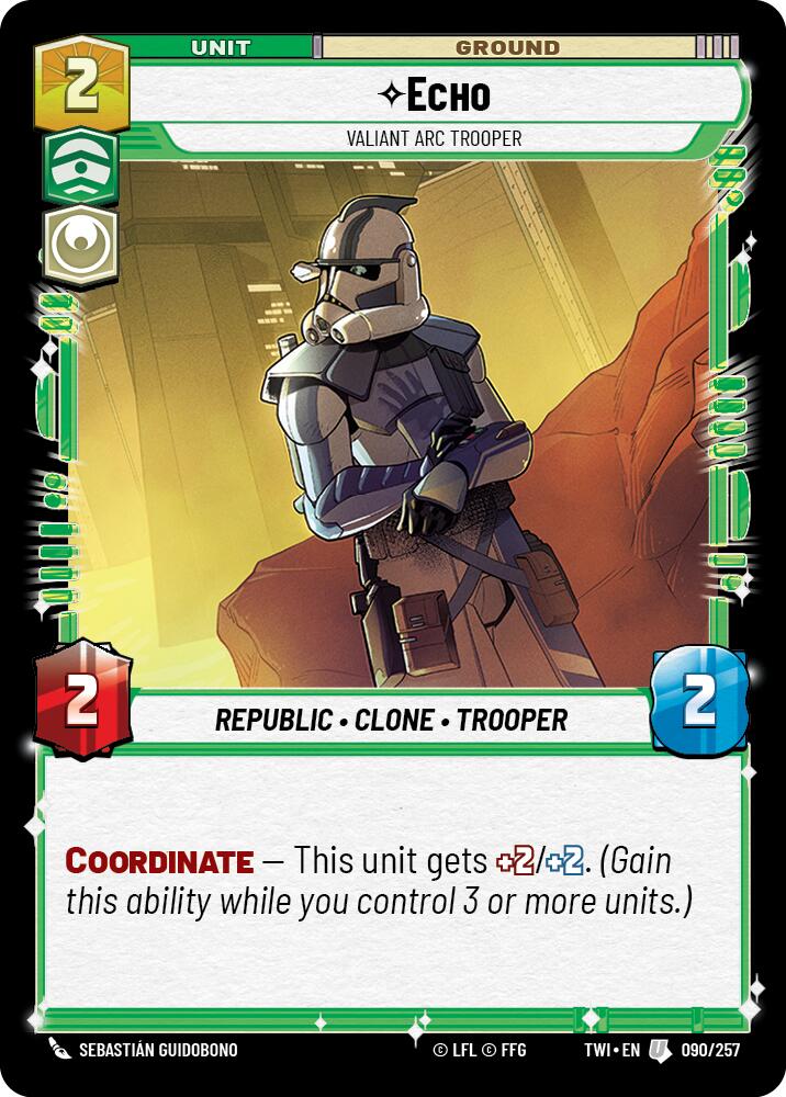 Echo - Valiant Arc Trooper (090/257) (090/257) [Twilight of the Republic] | Deep Dive Games St. Marys