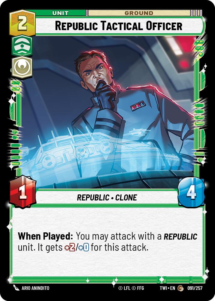 Republic Tactical Officer (091/257) (091/257) [Twilight of the Republic] | Deep Dive Games St. Marys