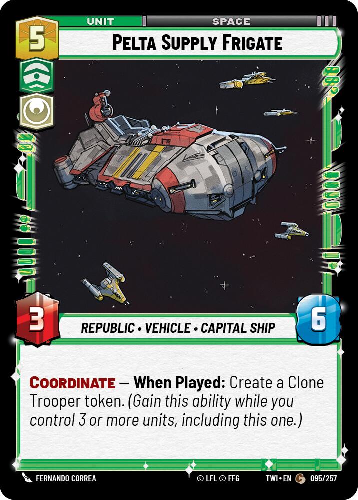 Pelta Supply Frigate (095/257) (095/257) [Twilight of the Republic] | Deep Dive Games St. Marys