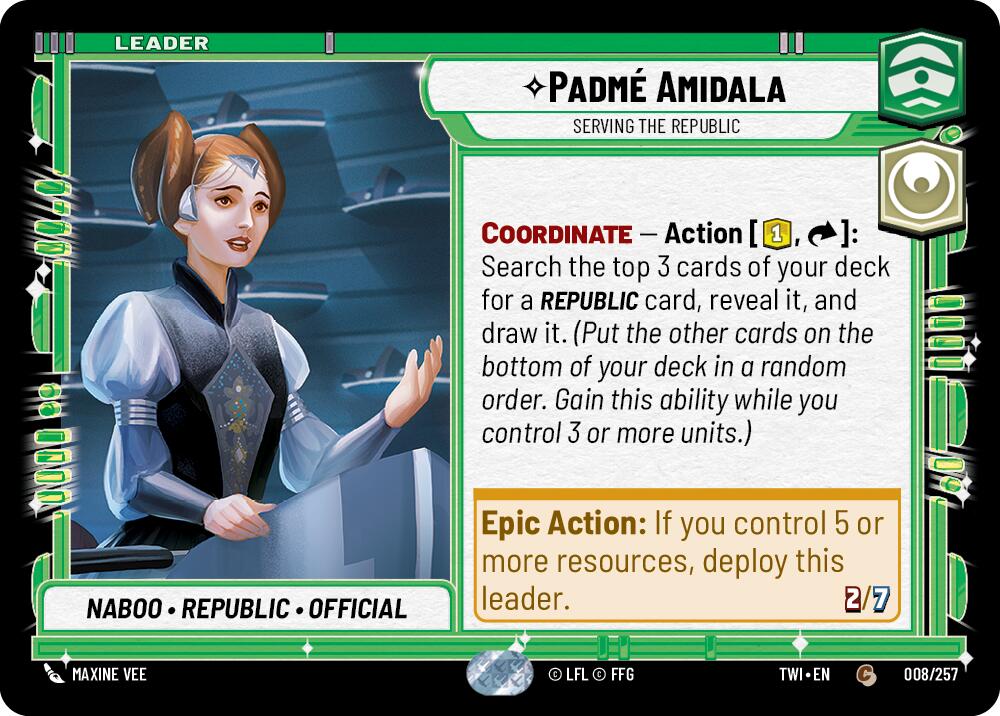Padme Amidala - Serving the Republic (008/257) (008/257) [Twilight of the Republic] | Deep Dive Games St. Marys