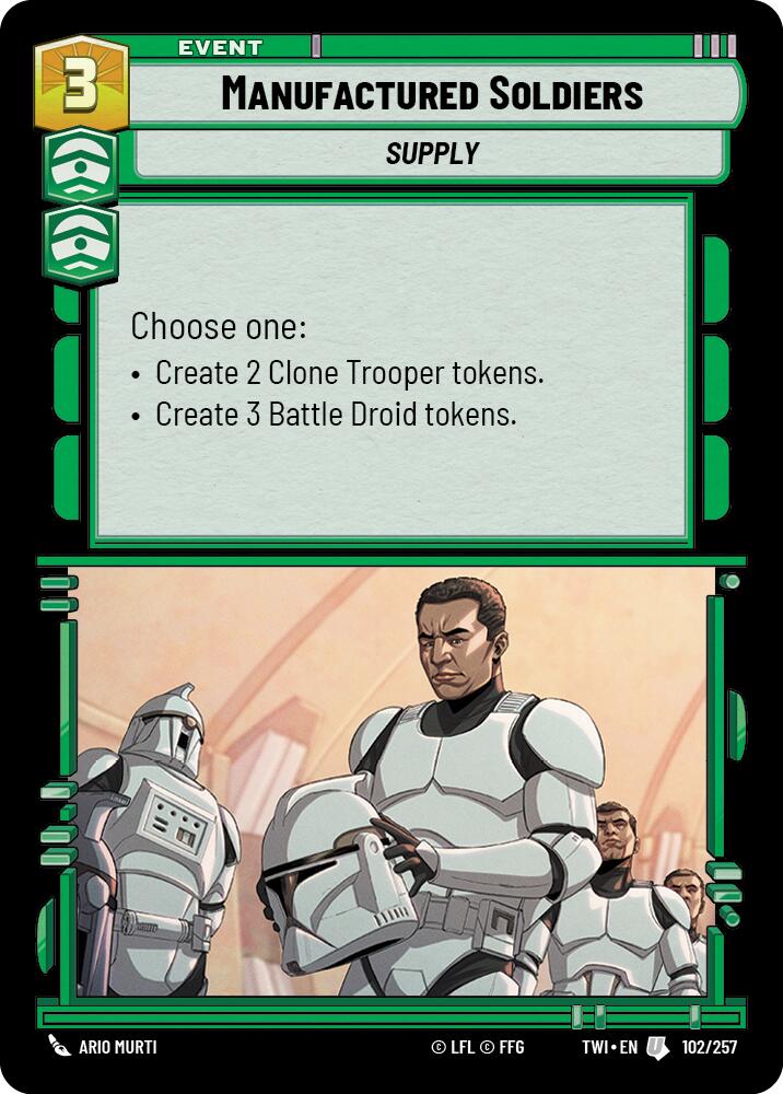 Manufactured Soldiers (102/257) (102/257) [Twilight of the Republic] | Deep Dive Games St. Marys