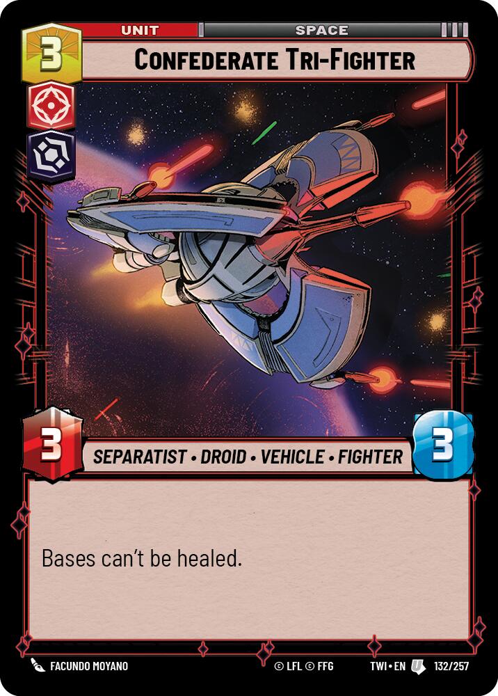 Confederate Tri-Fighter (132/257) (132/257) [Twilight of the Republic] | Deep Dive Games St. Marys