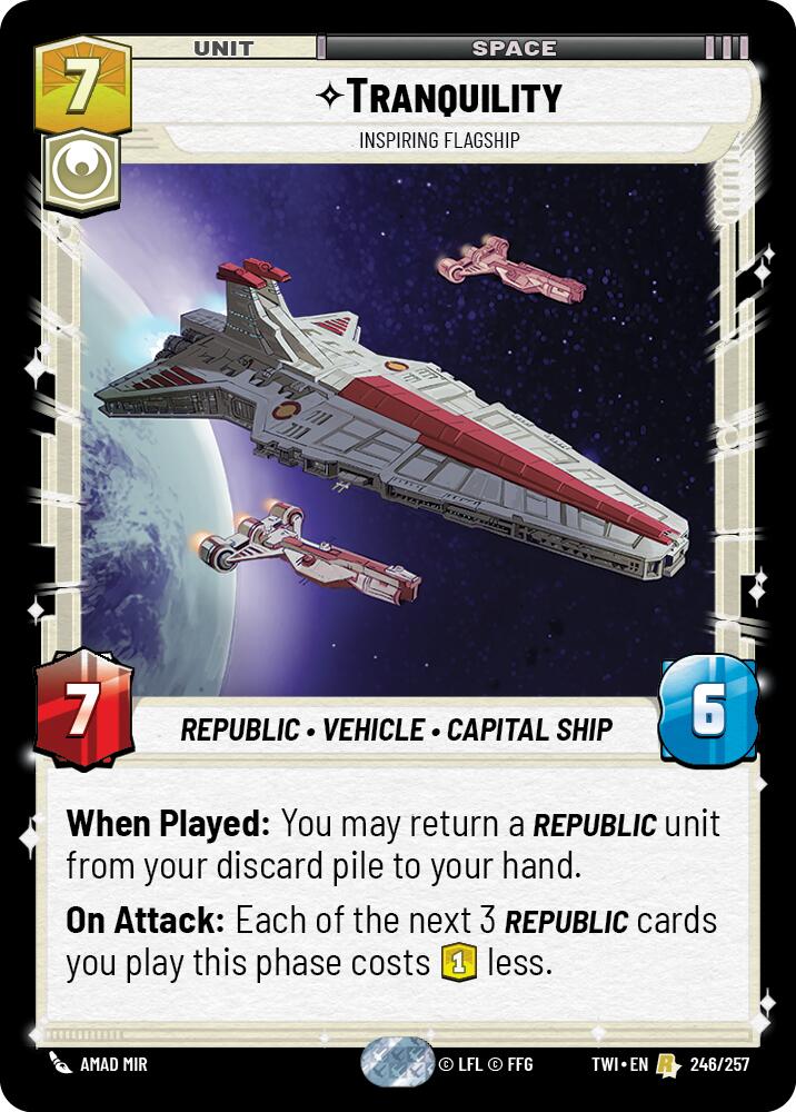 Tranquility - Inspiring Flagship (246/257) (246/257) [Twilight of the Republic] | Deep Dive Games St. Marys