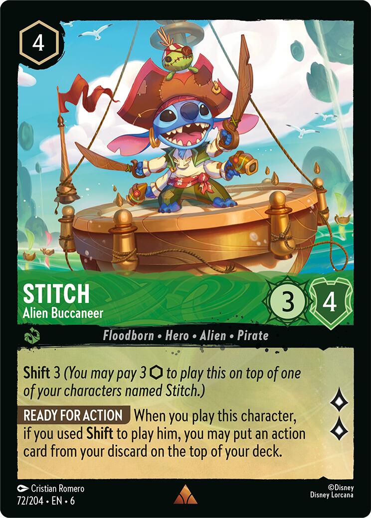 Stitch - Alien Buccaneer (72/204) [Azurite Sea] | Deep Dive Games St. Marys