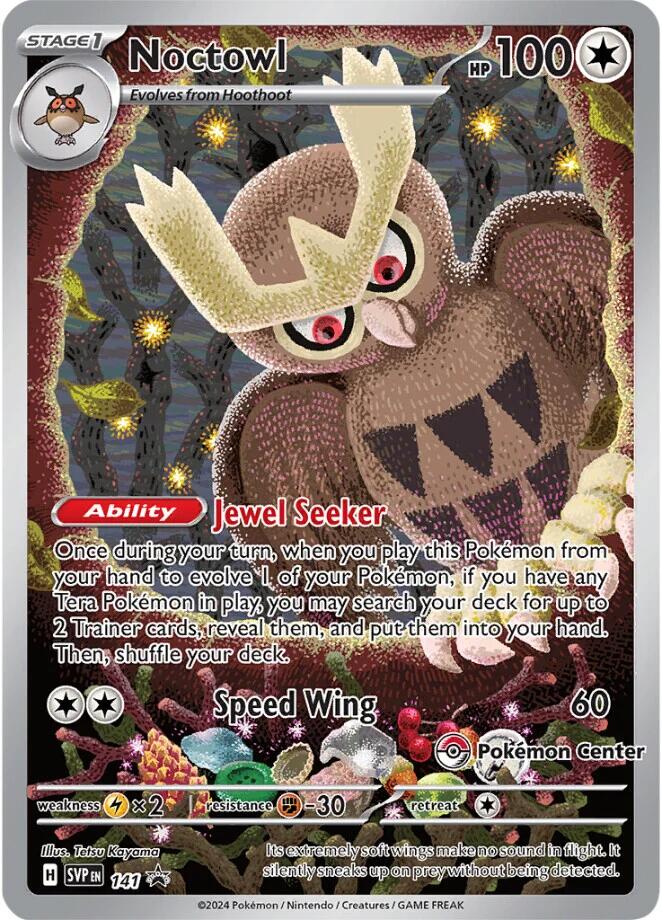 Noctowl (141) (Pokemon Center Exclusive) [Scarlet & Violet: Black Star Promos] | Deep Dive Games St. Marys