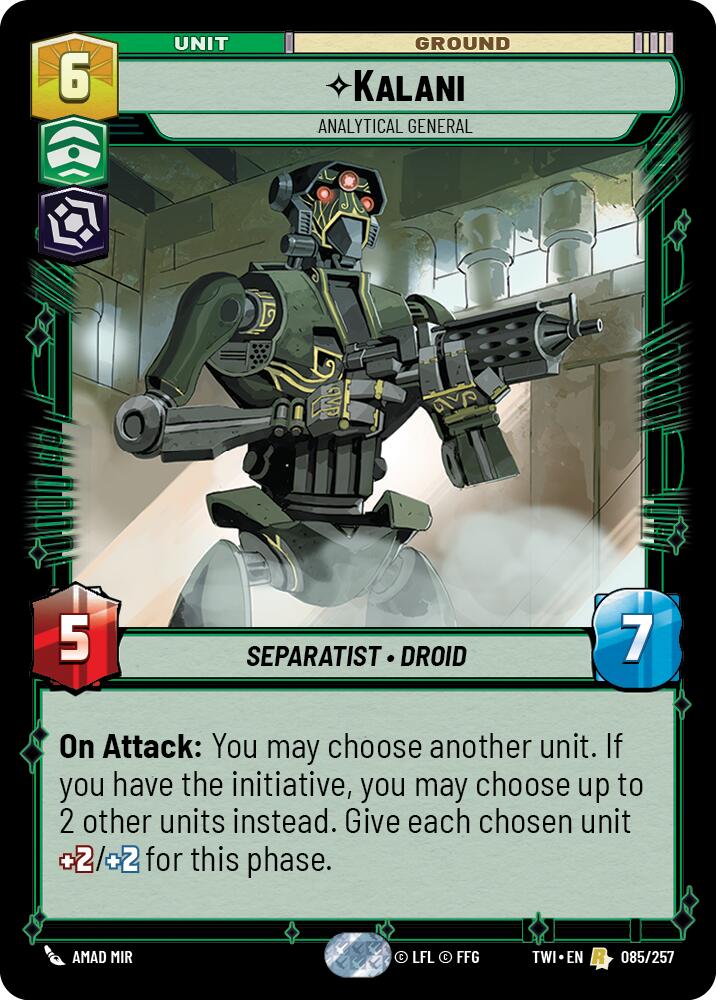 Kalani - Analytical General (085/257) (085/257) [Twilight of the Republic] | Deep Dive Games St. Marys