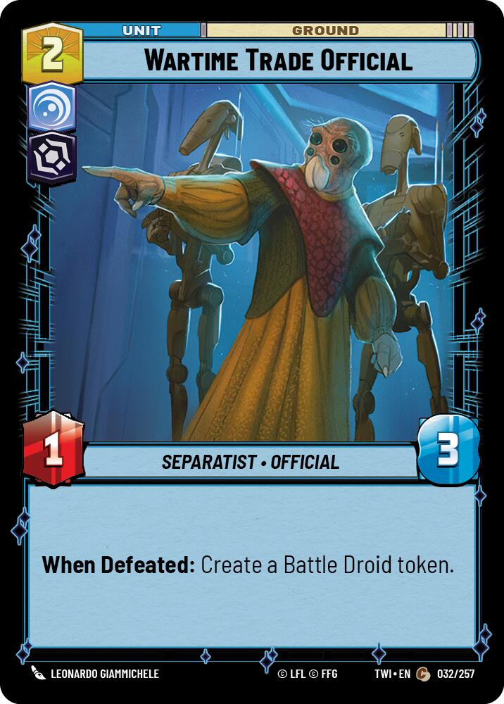 Wartime Trade Official (032/257) (032/257) [Twilight of the Republic] | Deep Dive Games St. Marys