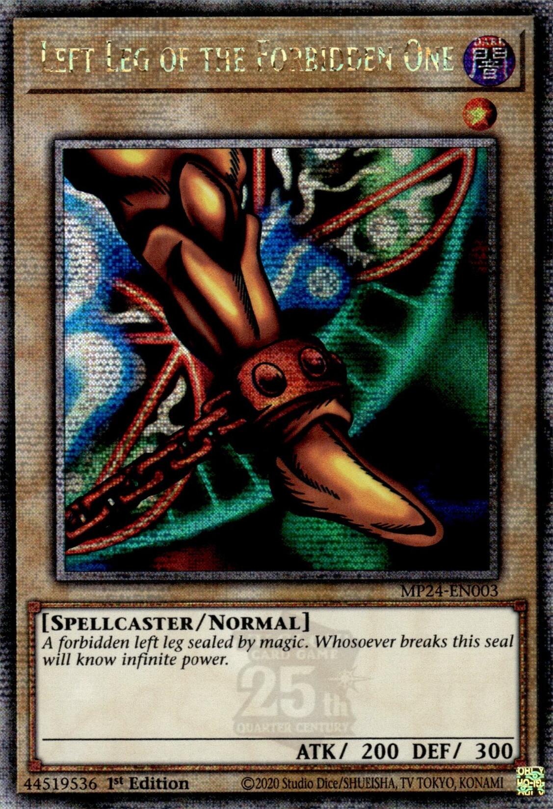 Left Leg of the Forbidden One [MP24-EN003] Quarter Century Secret Rare | Deep Dive Games St. Marys