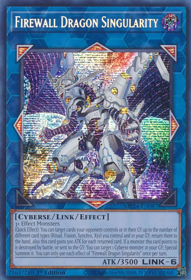 Firewall Dragon Singularity [MP24-EN087] Prismatic Secret Rare | Deep Dive Games St. Marys
