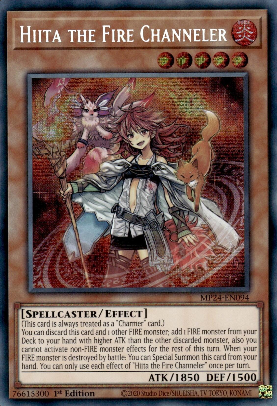 Hiita the Fire Channeler [MP24-EN094] Prismatic Secret Rare | Deep Dive Games St. Marys