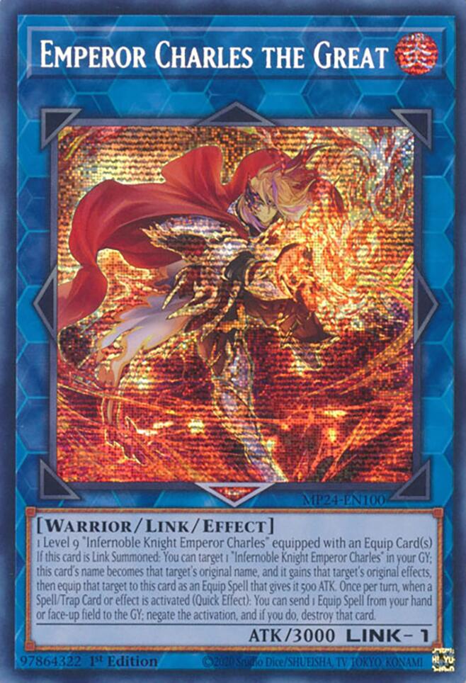Emperor Charles the Great [MP24-EN100] Prismatic Secret Rare | Deep Dive Games St. Marys