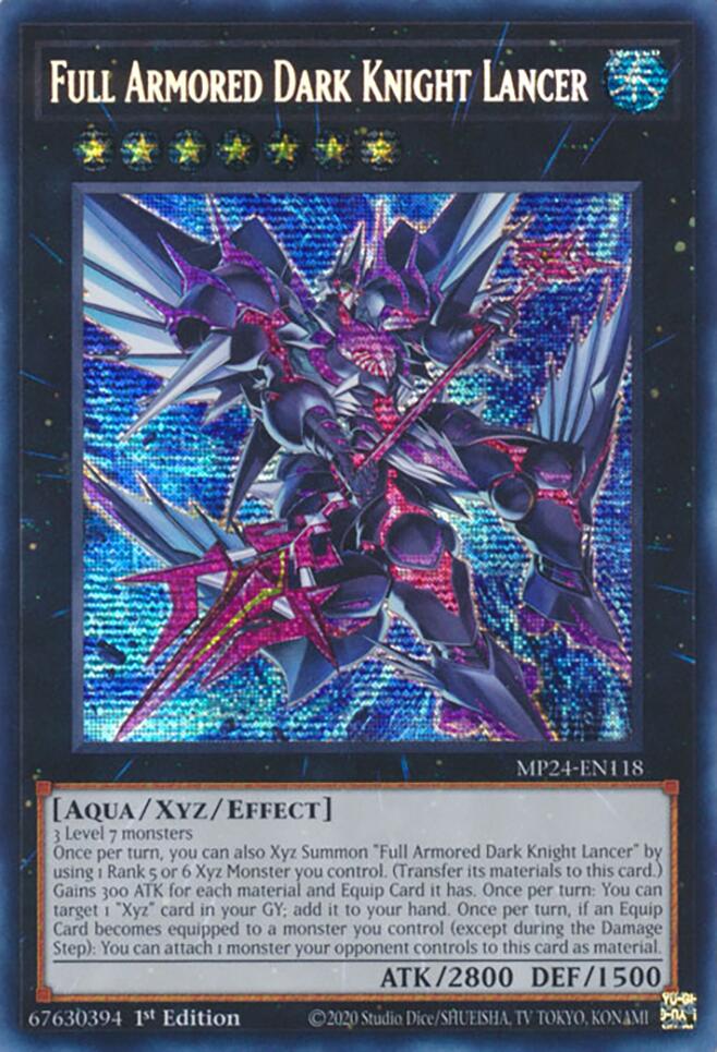 Full Armored Dark Knight Lancer [MP24-EN118] Prismatic Secret Rare | Deep Dive Games St. Marys