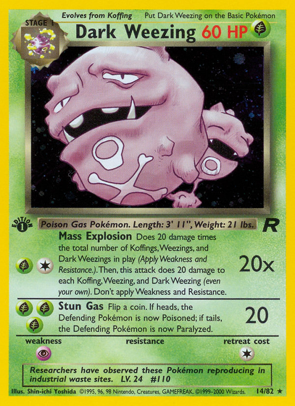 Dark Weezing (14/82) [Team Rocket 1st Edition] | Deep Dive Games St. Marys