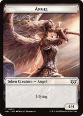 Angel // Treasure Double-Sided Token [Duskmourn: House of Horror Commander Tokens] | Deep Dive Games St. Marys