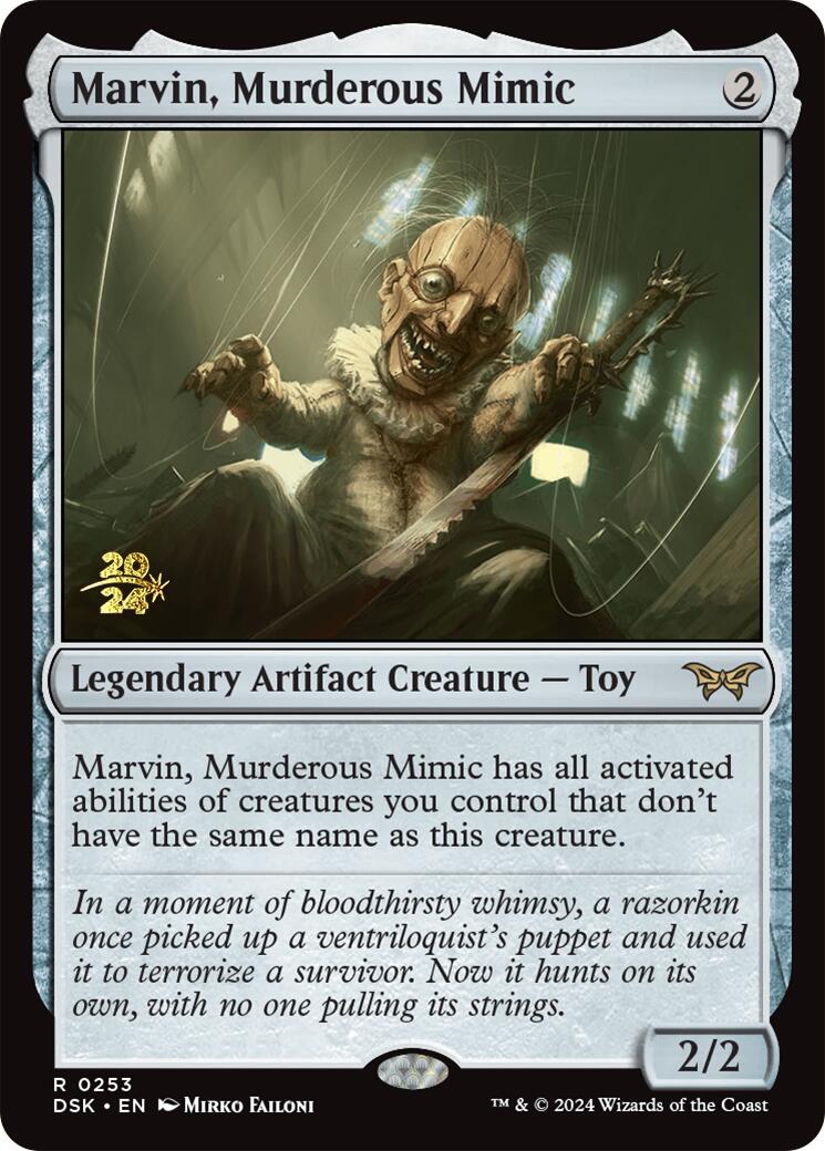 Marvin, Murderous Mimic [Duskmourn: House of Horror Prerelease Promos] | Deep Dive Games St. Marys