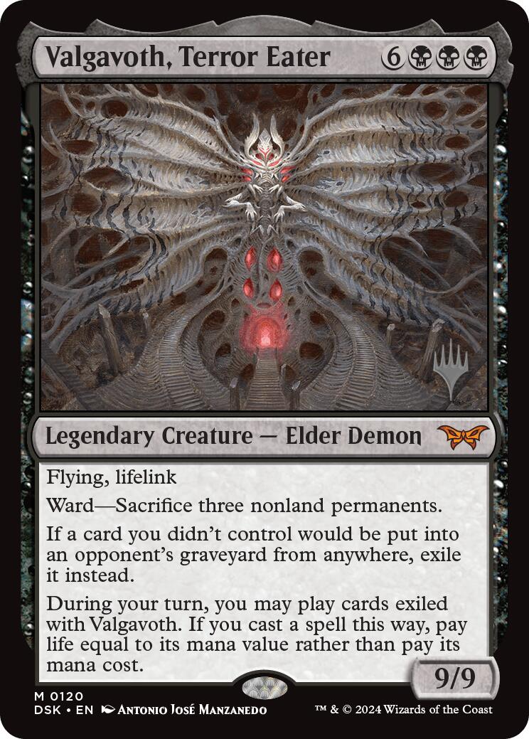 Valgavoth, Terror Eater (Promo Pack) [Duskmourn: House of Horror Promos] | Deep Dive Games St. Marys