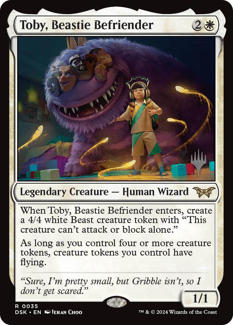 Toby, Beastie Befriender (Promo Pack) [Duskmourn: House of Horror Promos] | Deep Dive Games St. Marys