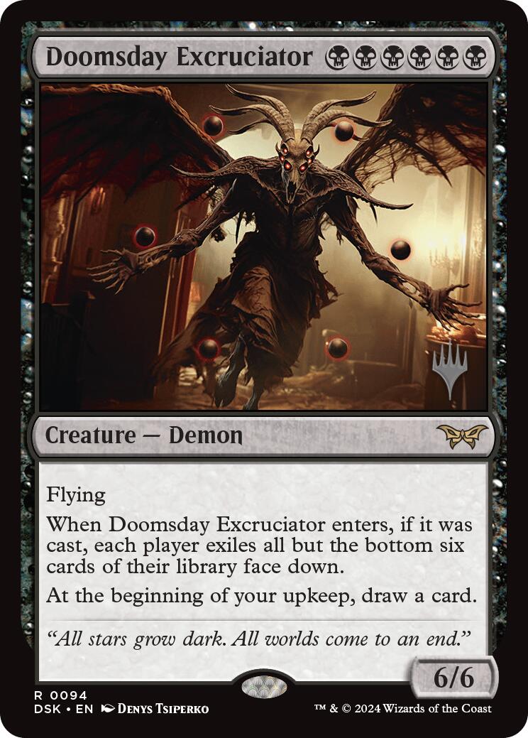 Doomsday Excruciator (Promo Pack) [Duskmourn: House of Horror Promos] | Deep Dive Games St. Marys