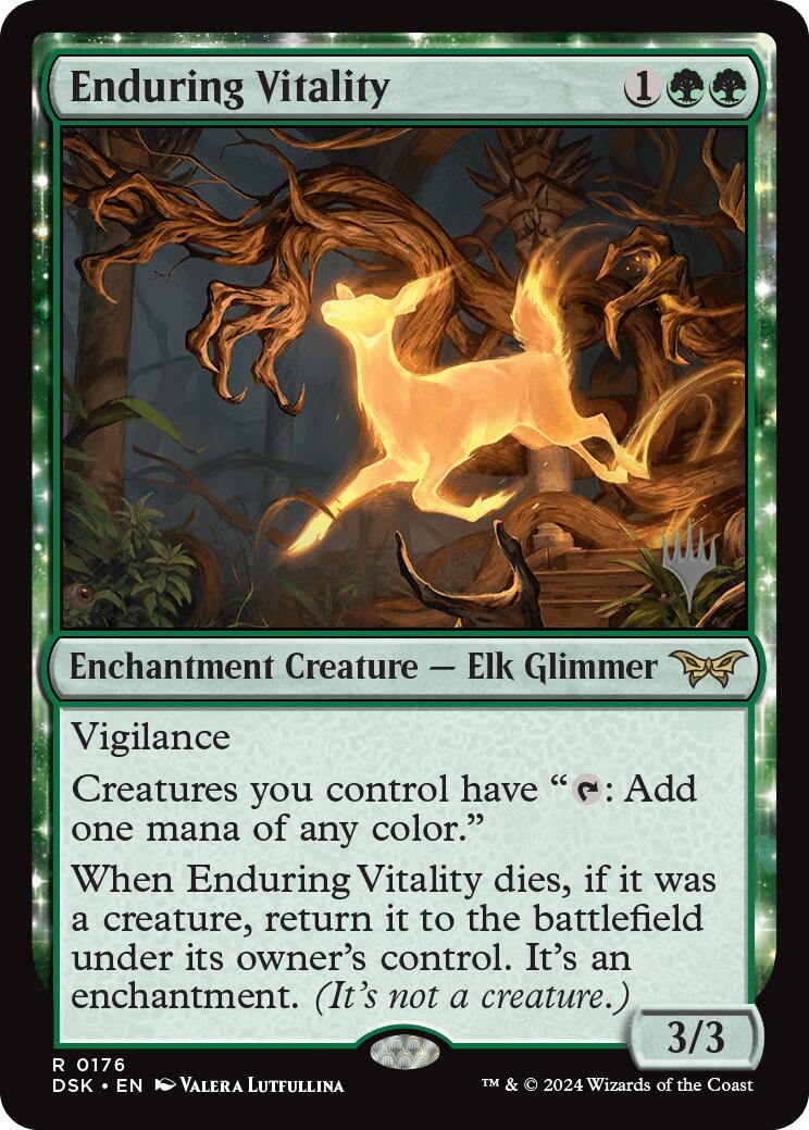 Enduring Vitality (Promo Pack) [Duskmourn: House of Horror Promos] | Deep Dive Games St. Marys