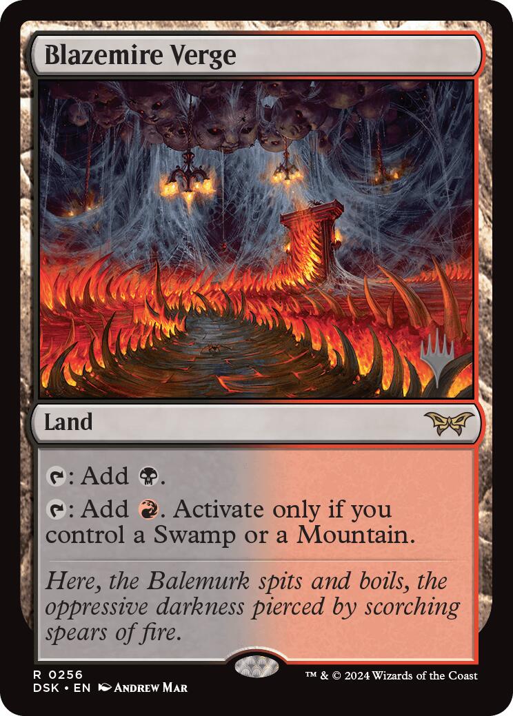 Blazemire Verge (Promo Pack) [Duskmourn: House of Horror Promos] | Deep Dive Games St. Marys