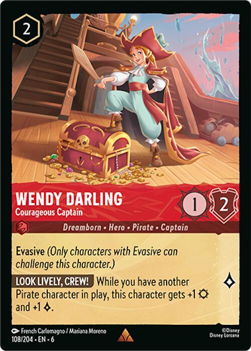 Wendy Darling - Courageous Captain (108/204) [Azurite Sea] | Deep Dive Games St. Marys