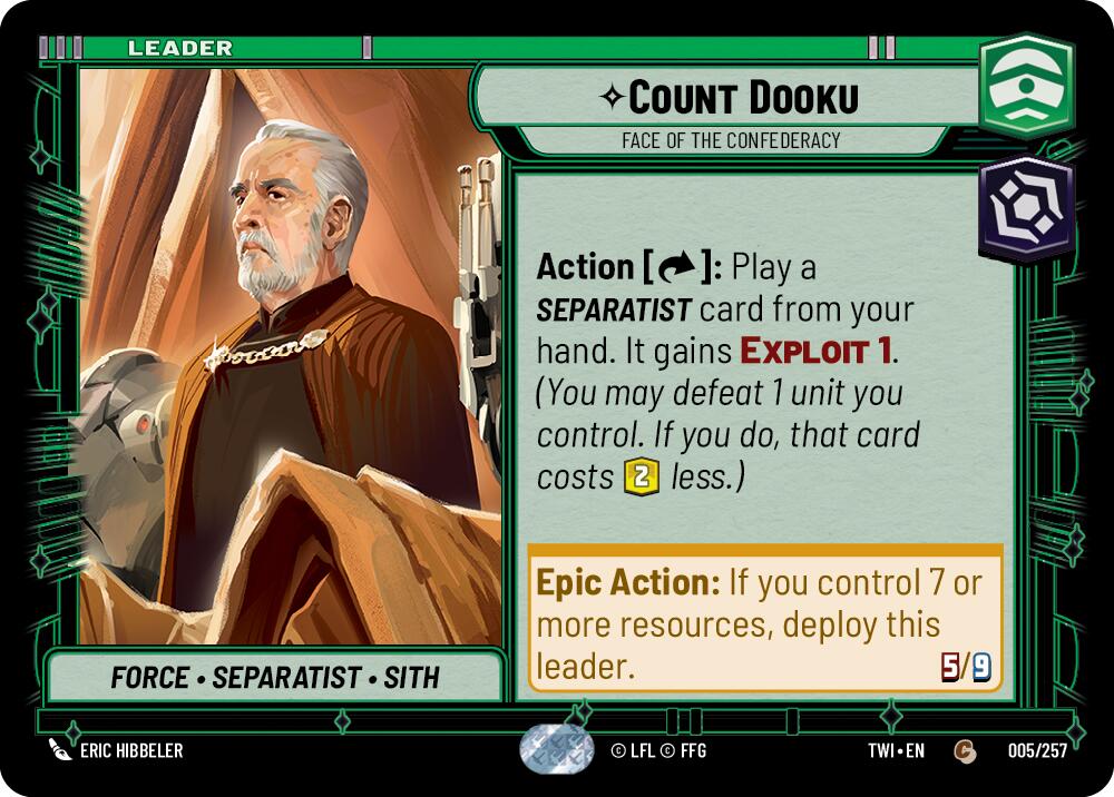 Count Dooku - Face of the Confederacy (005/257) (005/257) [Twilight of the Republic] | Deep Dive Games St. Marys