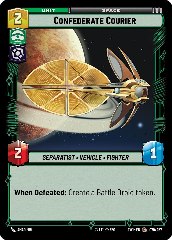 Confederate Courier (079/257) (079/257) [Twilight of the Republic] | Deep Dive Games St. Marys