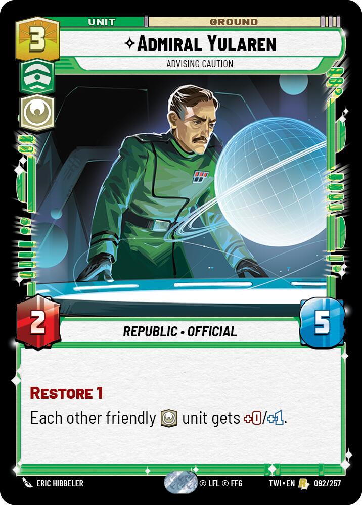 Admiral Yularen (092/257) (092/257) [Twilight of the Republic] | Deep Dive Games St. Marys