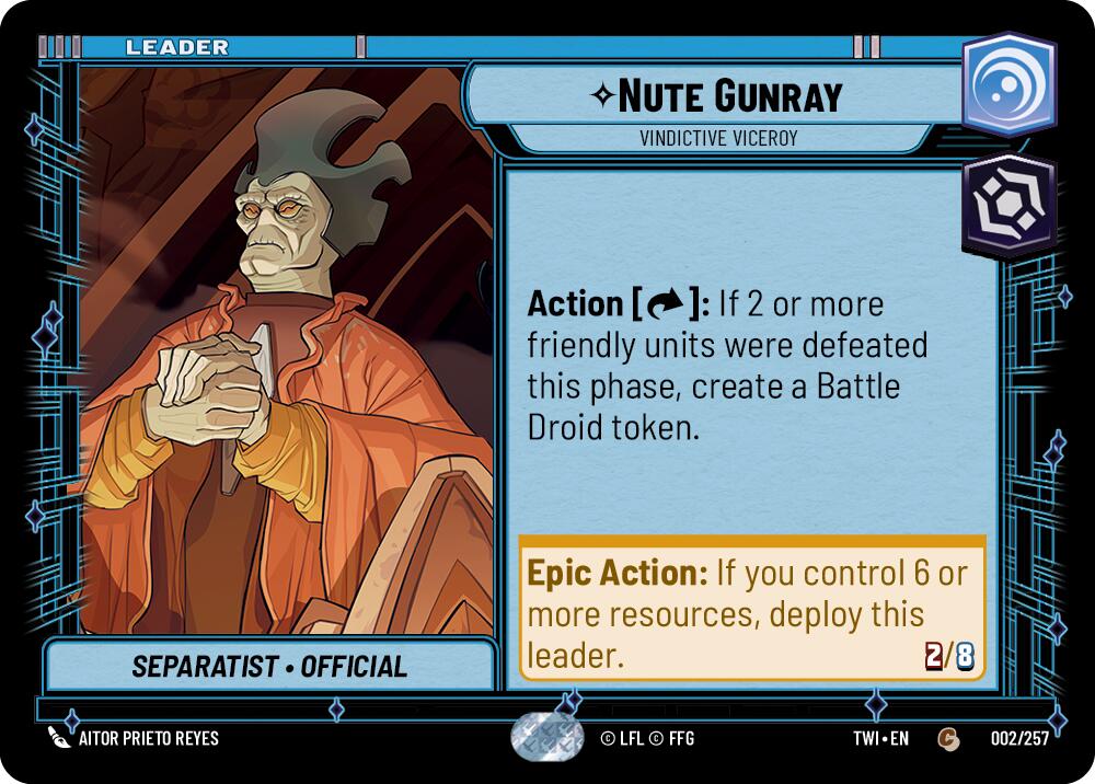 Nute Gunray - Vindictive Viceroy (002/257) (002/257) [Twilight of the Republic] | Deep Dive Games St. Marys