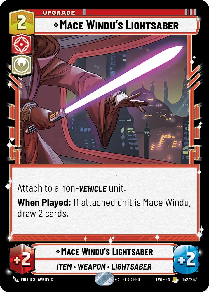 Mace Windu's Lightsaber (152/257) (152/257) [Twilight of the Republic] | Deep Dive Games St. Marys