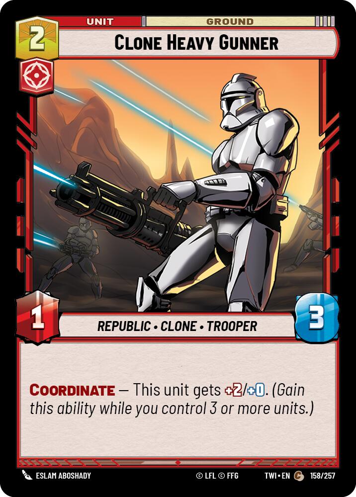 Clone Heavy Gunner (158/257) (158/257) [Twilight of the Republic] | Deep Dive Games St. Marys