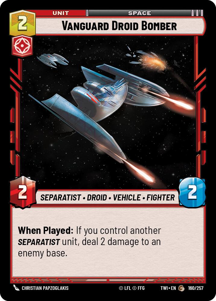 Vanguard Droid Bomber (160/257) (160/257) [Twilight of the Republic] | Deep Dive Games St. Marys